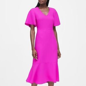 Banana Republic Pink Midi Dress, TALL